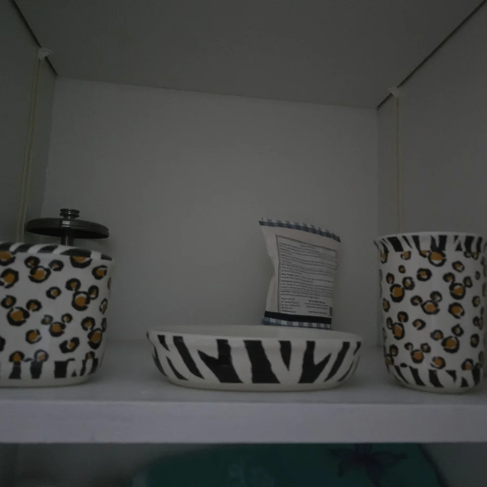 Vintage Disney Cheetah Print Bathroom Set